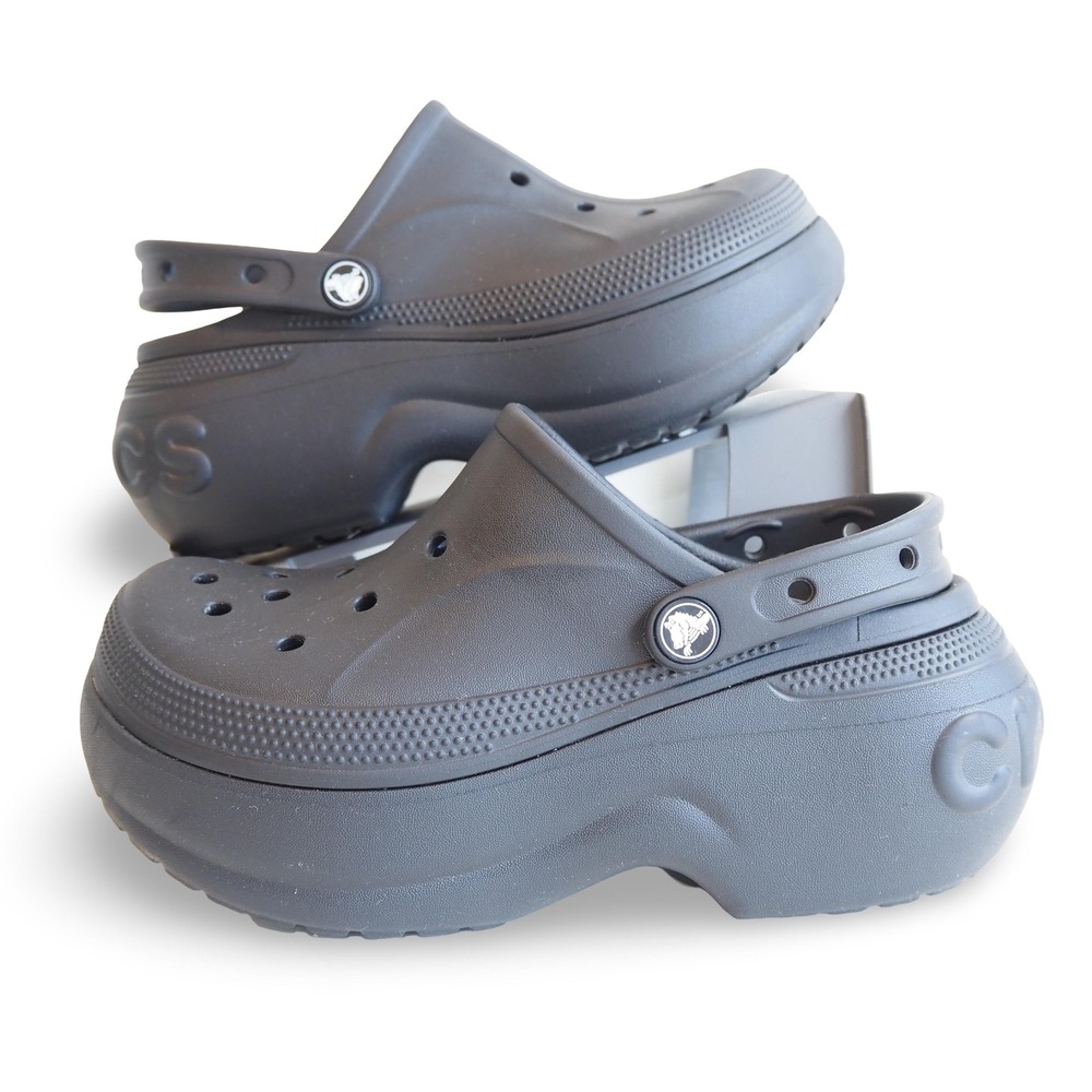 Crocs Bella Clog Platform Sandals Black Women's 8 206302-001